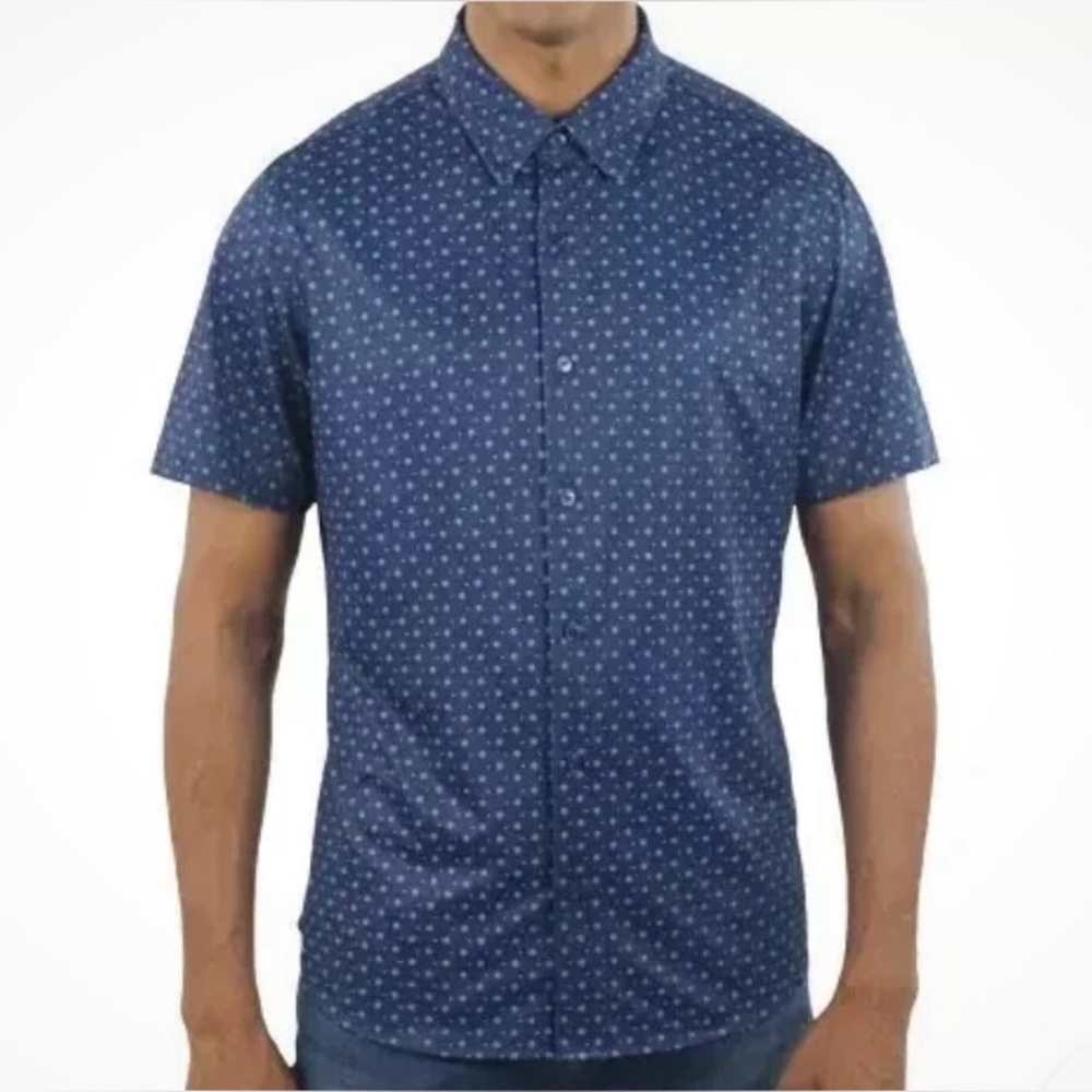 NWT! Jachs New York Men's Blue Short Sleeved Shirt, Sz S